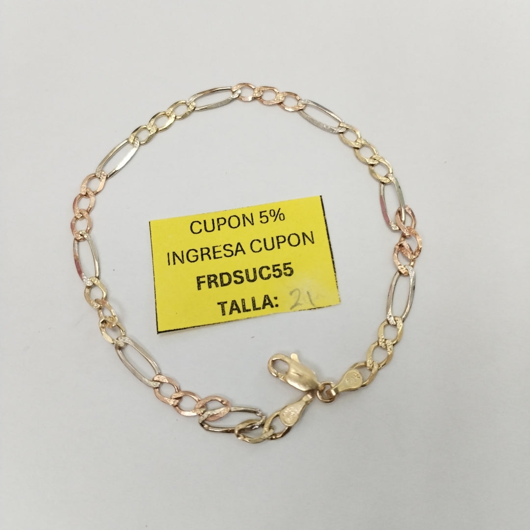 PULSERA ORO, ORO COMBINADO 14 K 3.9 GRMS (SEMINUEVO)
