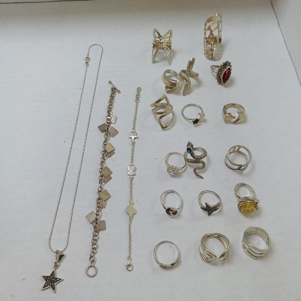 ANILLITO,CADENA,DIJE,PULSERA PLATA 116,30 GRMS (SEMINUEVO)