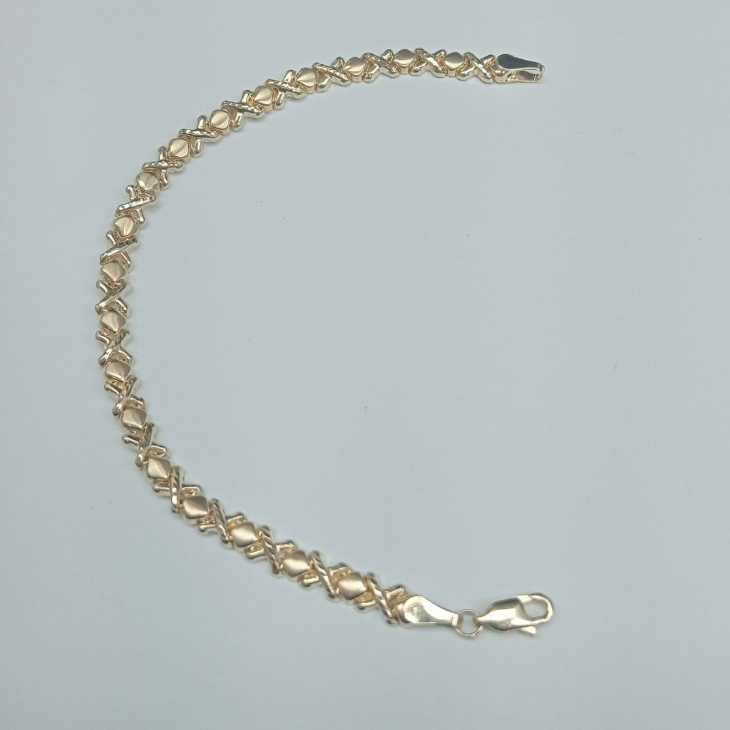 PULSERA ESPECIAL XOXO 14K 18 CM 6 GR (NUEVO)