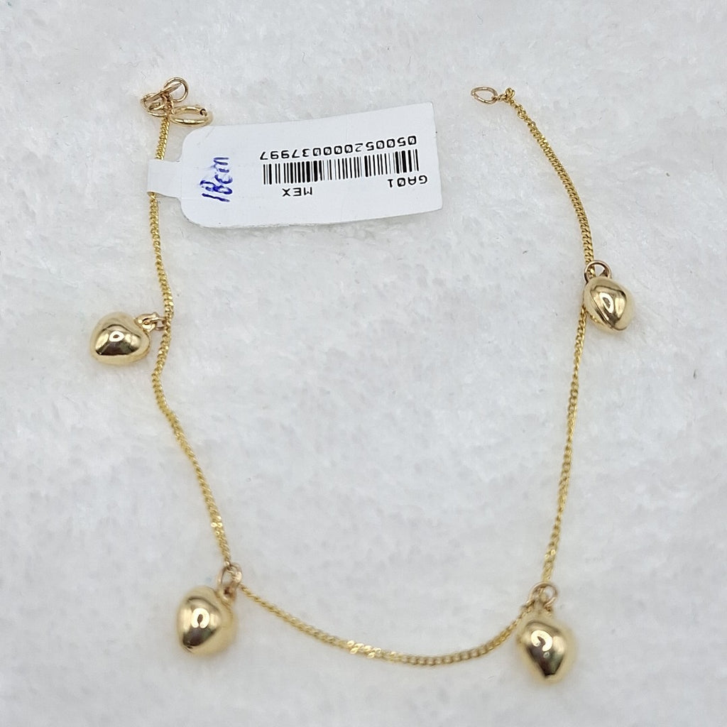 PULSERA ESPECIAL DIJES 10K 18 CM 1.6 GR (NUEVO)