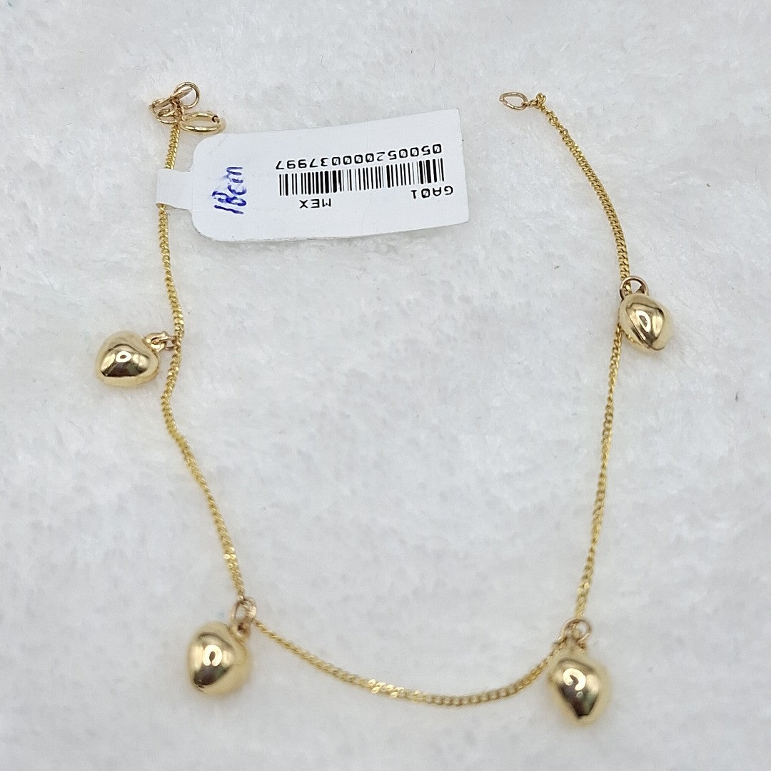 PULSERA ESPECIAL DIJES 10K 18 CM 1.6 GR (NUEVO)