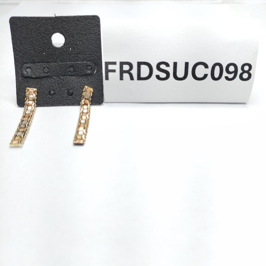 ARETES PAR ORO, ORO COMBINADO 14 K 3.9 GRMS (SEMINUEVO)