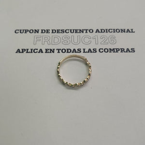 ANILLO ANILLITO C CIRCONIAS 14K 9 TALLA 2.1 GR (NUEVO)