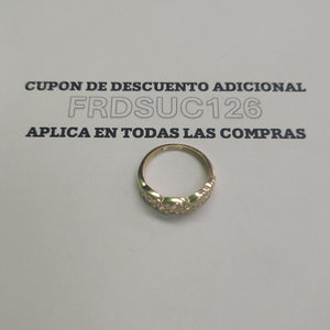 ANILLOS TRENZADO CON CIRCONIAS 14K TALLA 7 2.3 GR (NUEVO)