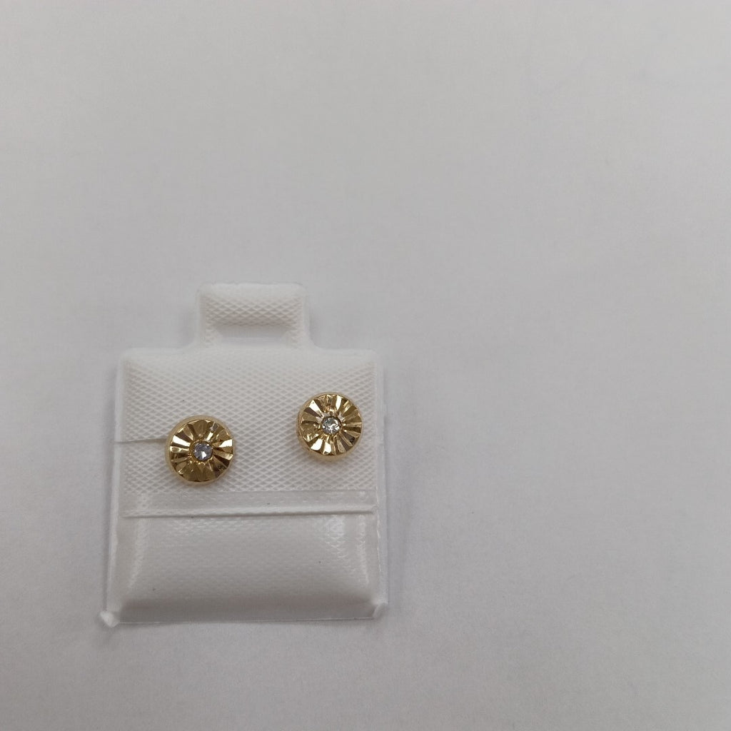 BROQUELES BROQUEL FIG BOTON C CIRCONIA 14K 0.2916 GR (NUEVO)