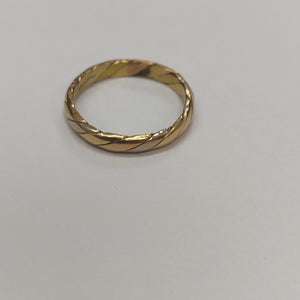 ARGOLLA ORO COMBINADO 14 K 2,60 GRMS (SEMINUEVO)