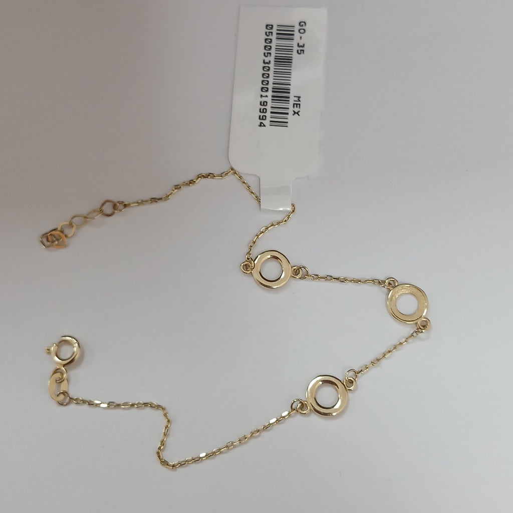PULSERA TEJIDO ESPECIAL FIG NIÑO 14K 18 CM 1.4 GR (NUEVO)