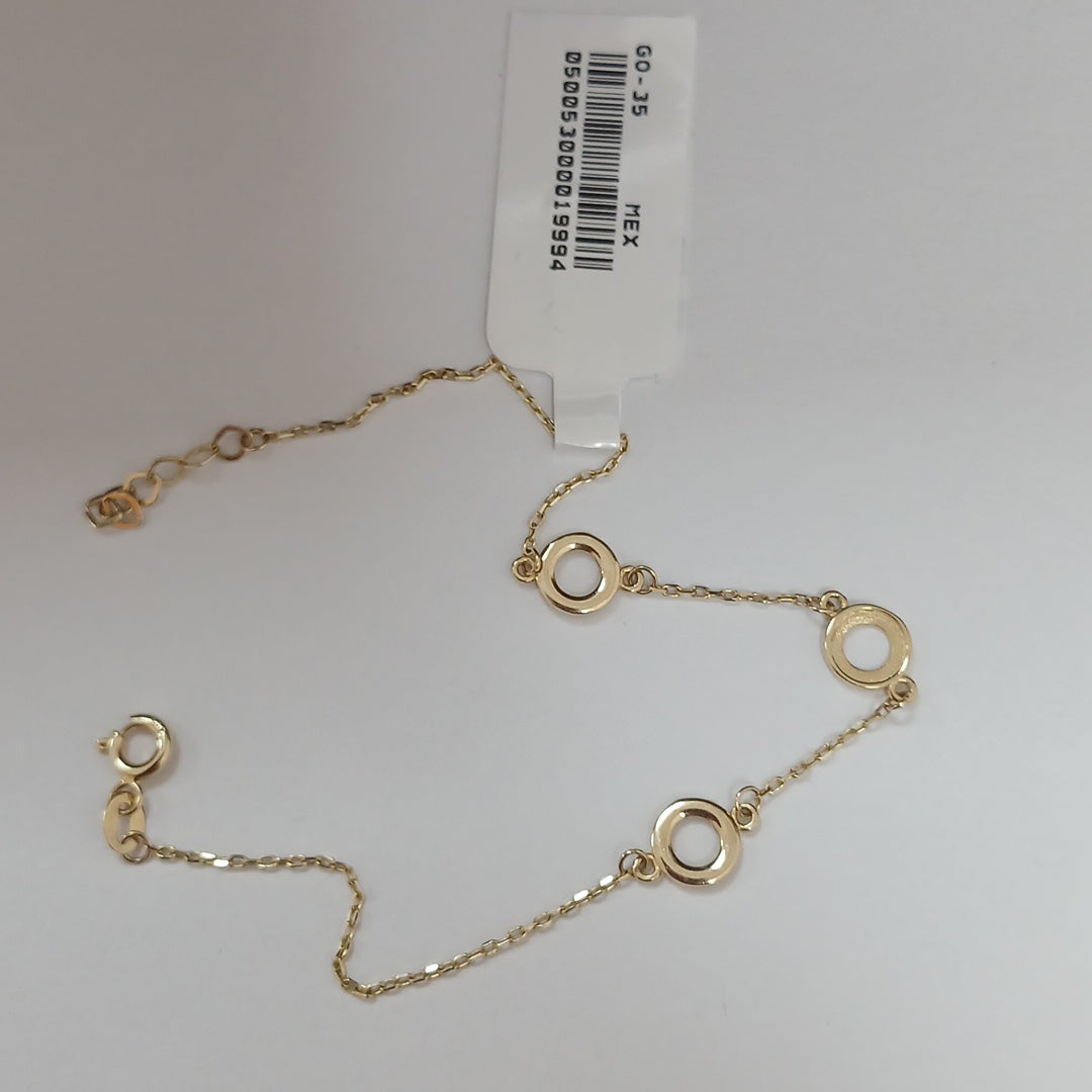 PULSERA TEJIDO ESPECIAL FIG NIÑO 14K 18 CM 1.4 GR (NUEVO)