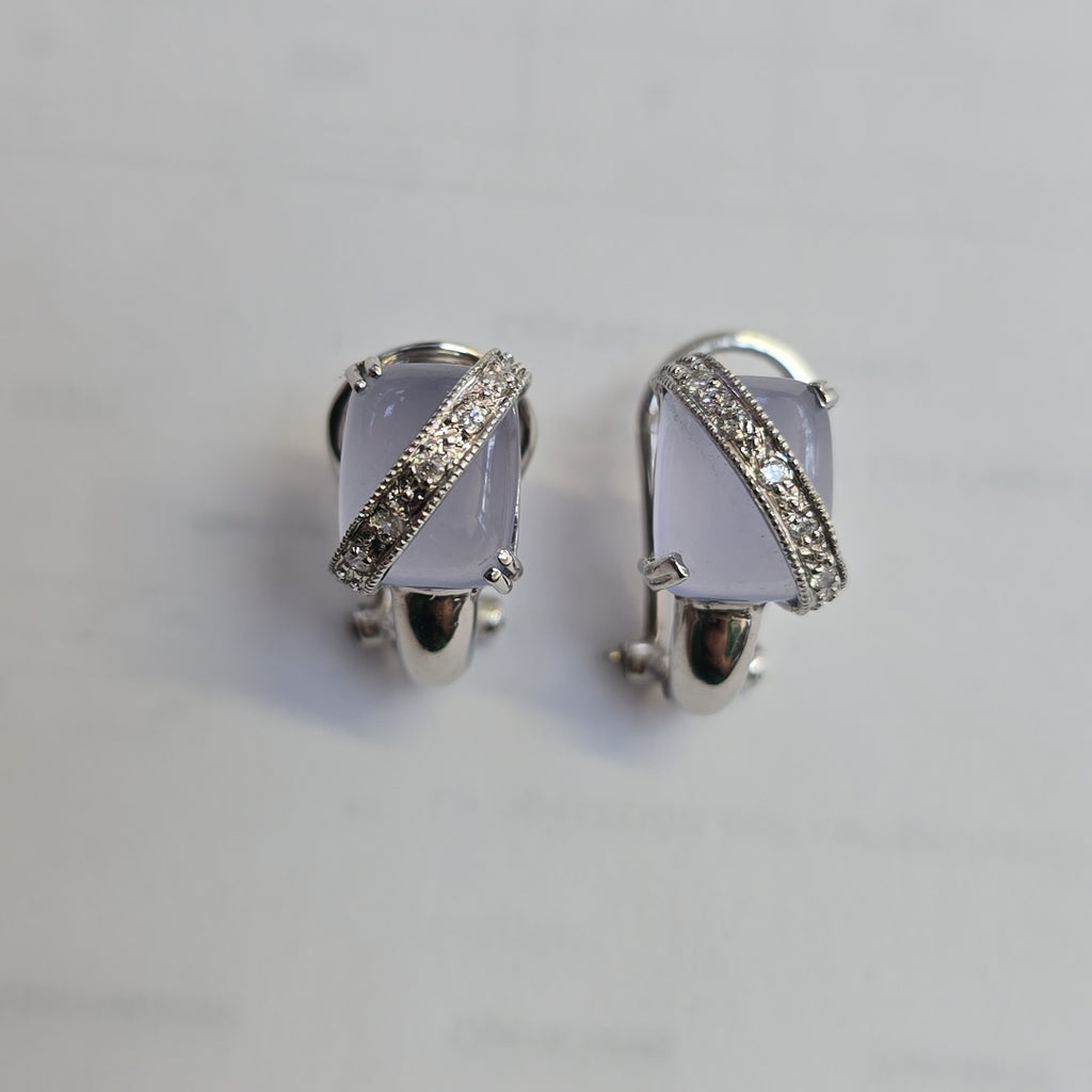 ARETES PAR ORO BLANCO 14 K 6,00 GRMS (SEMINUEVO)