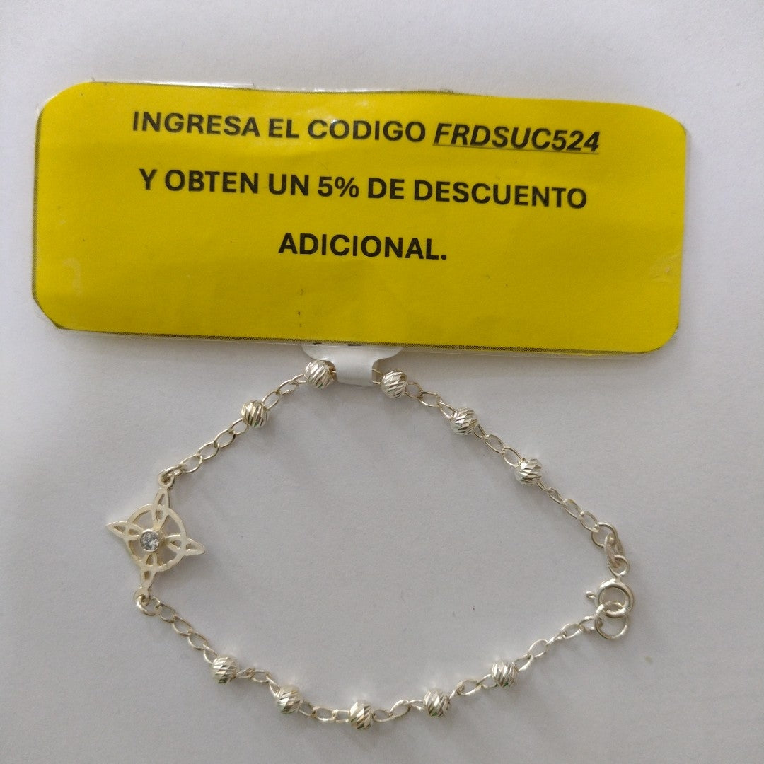PULSERA TEJIDO ESPECIAL PLATA .925 18 CM 2.9 GR (NUEVO)