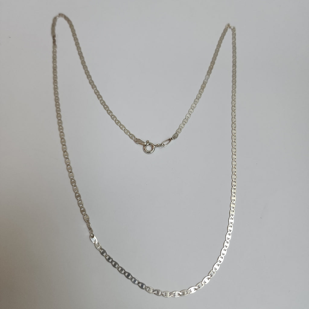 CADENA TEJIDO ESPEJO PLATA .925 55 CM 3.8 GR (NUEVO)