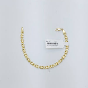 PULSERA ESPECIAL XOXO 14K 18 CM 6.1 GR (NUEVO)