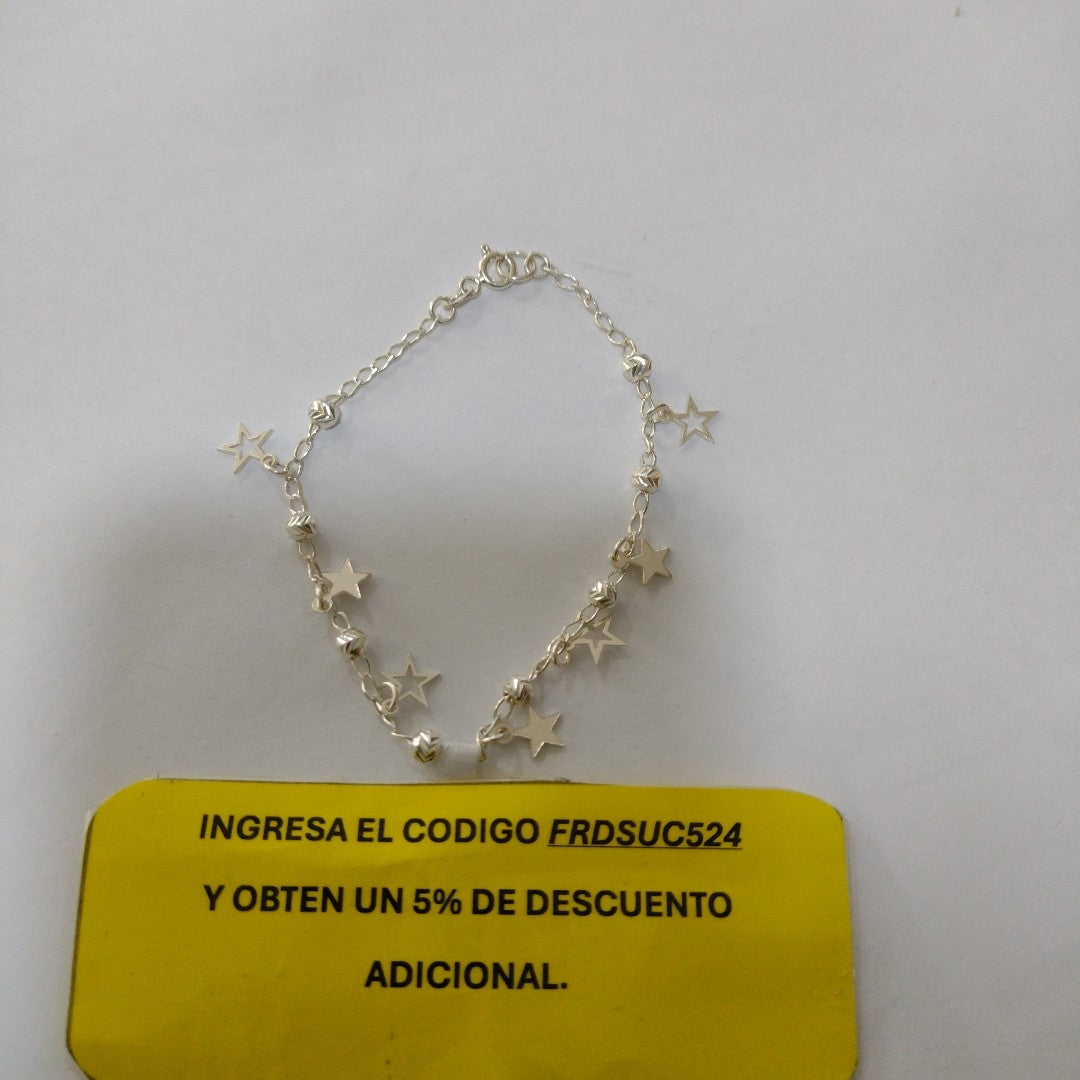 PULSERA TEJIDO ESPECIAL PLATA .925 18 CM 3.1 GR (NUEVO)
