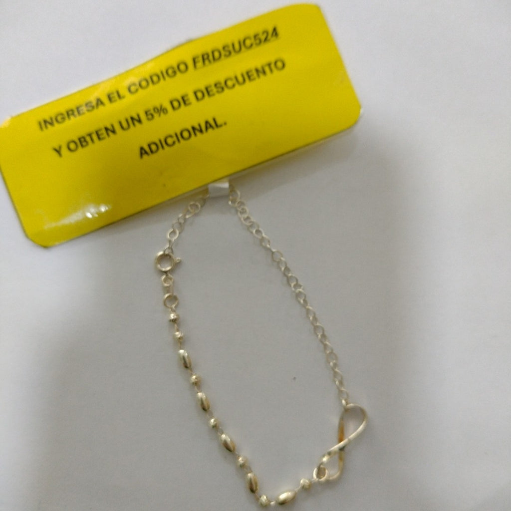 PULSERA TEJIDO INFINITO PLATA .925 18 CM 2.4 GR (NUEVO)
