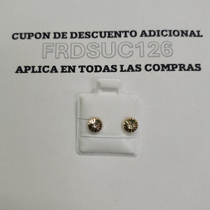 BROQUELES BROQUEL FIG BOTON C CIRCONIA 14K 0.2916 GR (NUEVO)
