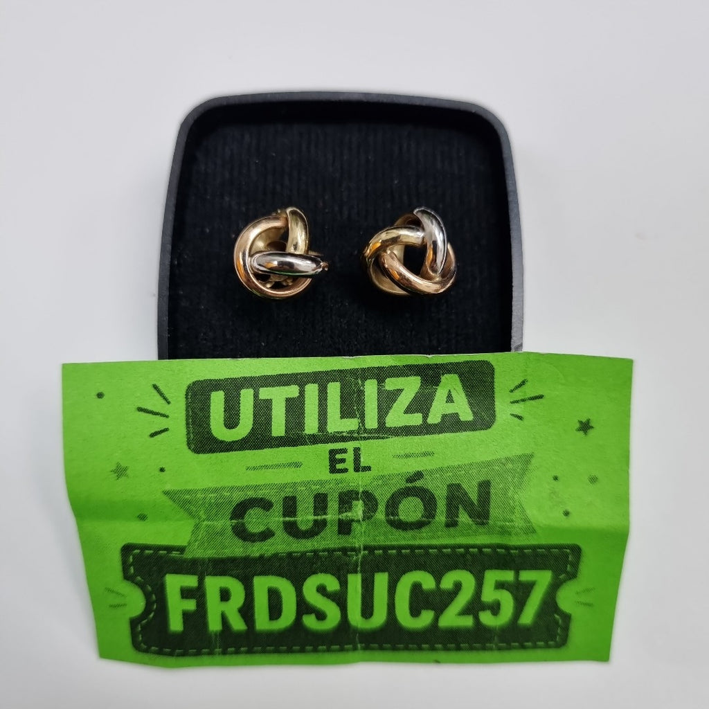 BROQUELES PAR ORO, ORO COMBINADO 10 K 1 GRMS (SEMINUEVO)