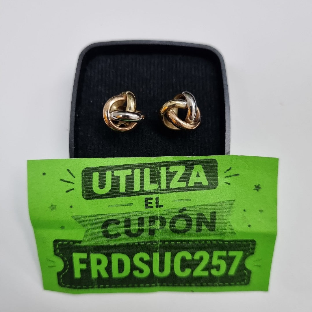 BROQUELES PAR ORO, ORO COMBINADO 10 K 1 GRMS (SEMINUEVO)