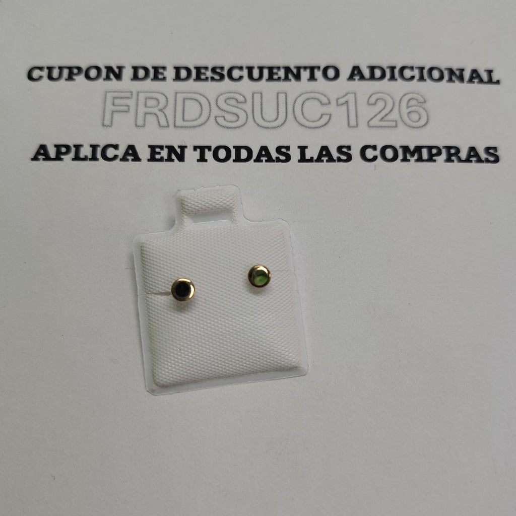 BROQUELES BROQUEL FIG TAPON REDONDO 14K 0.1408 GR (NUEVO)