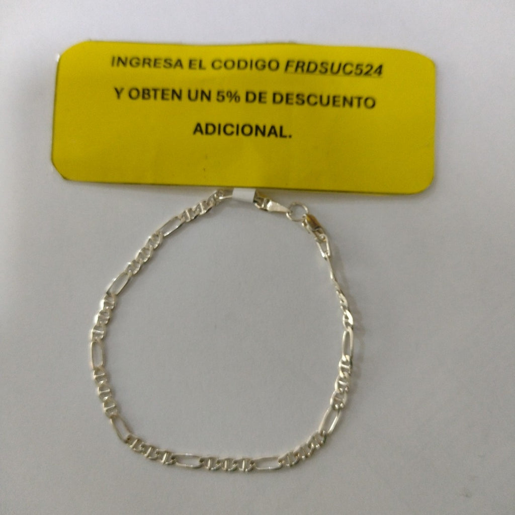 PULSERA TEJIDO 3X1 PLATA .925 16 CM 2.8 GR (NUEVO)