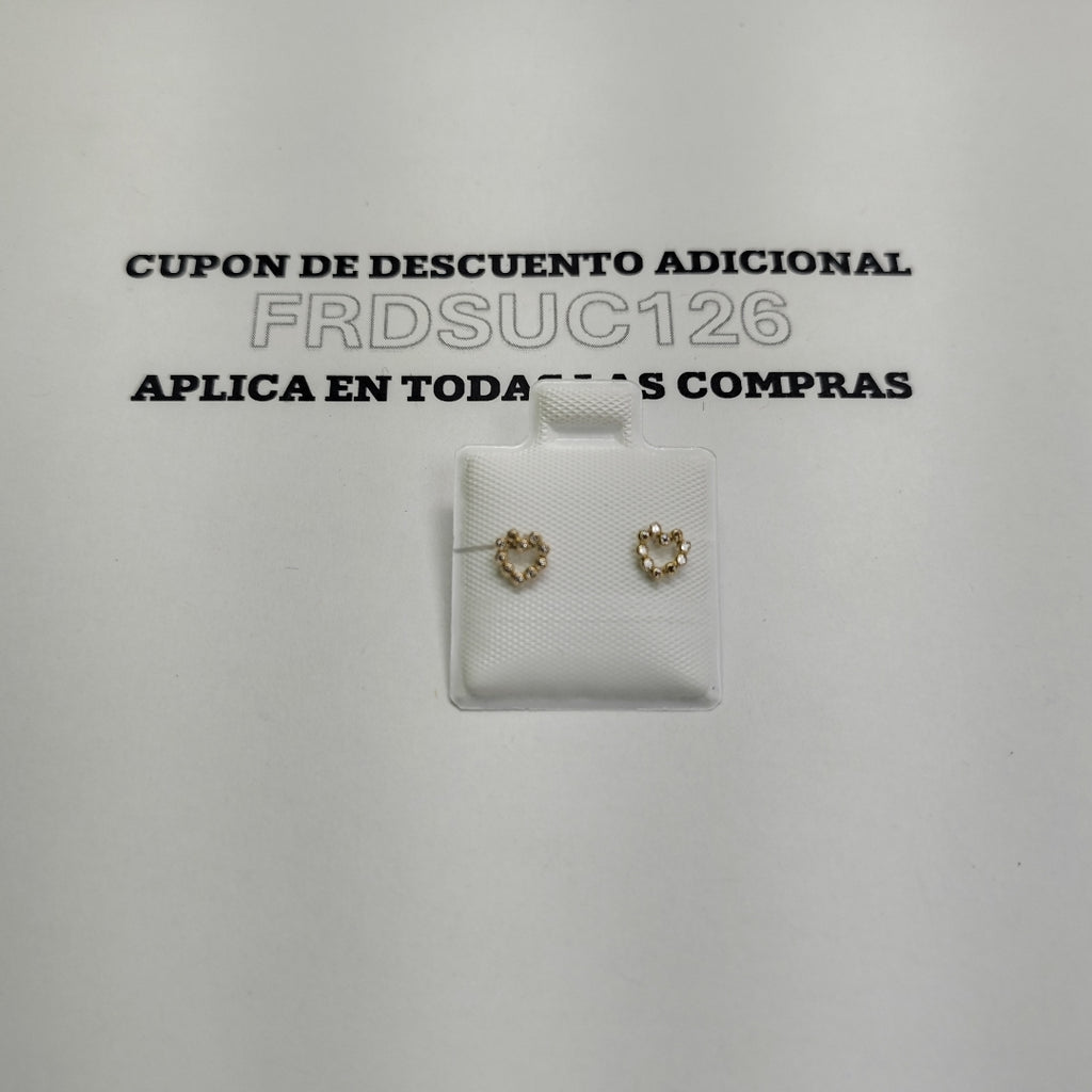 BROQUELES BROQUEL FIG CORAZON 14K 0.23 GR (NUEVO)