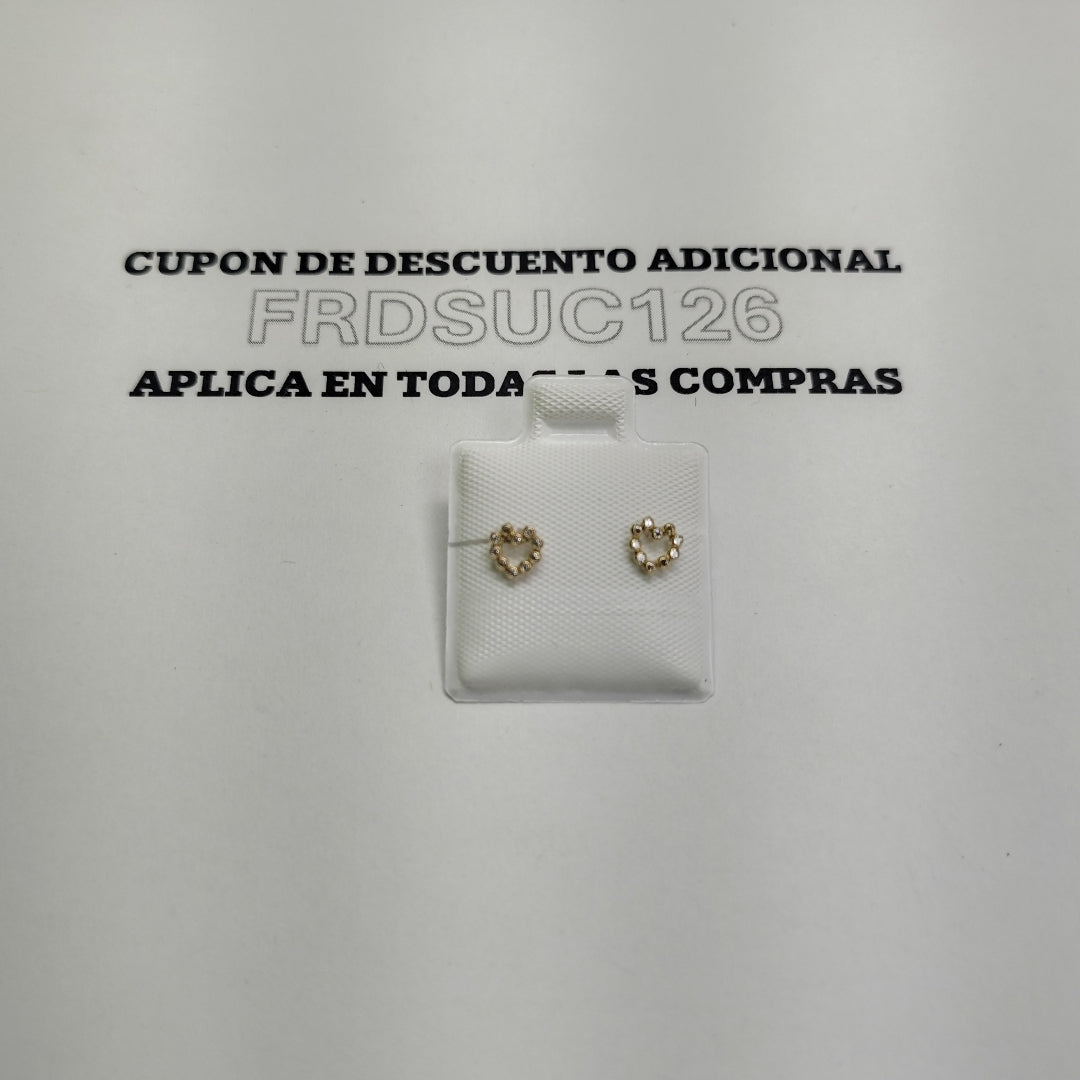 BROQUELES BROQUEL FIG CORAZON 14K 0.23 GR (NUEVO)