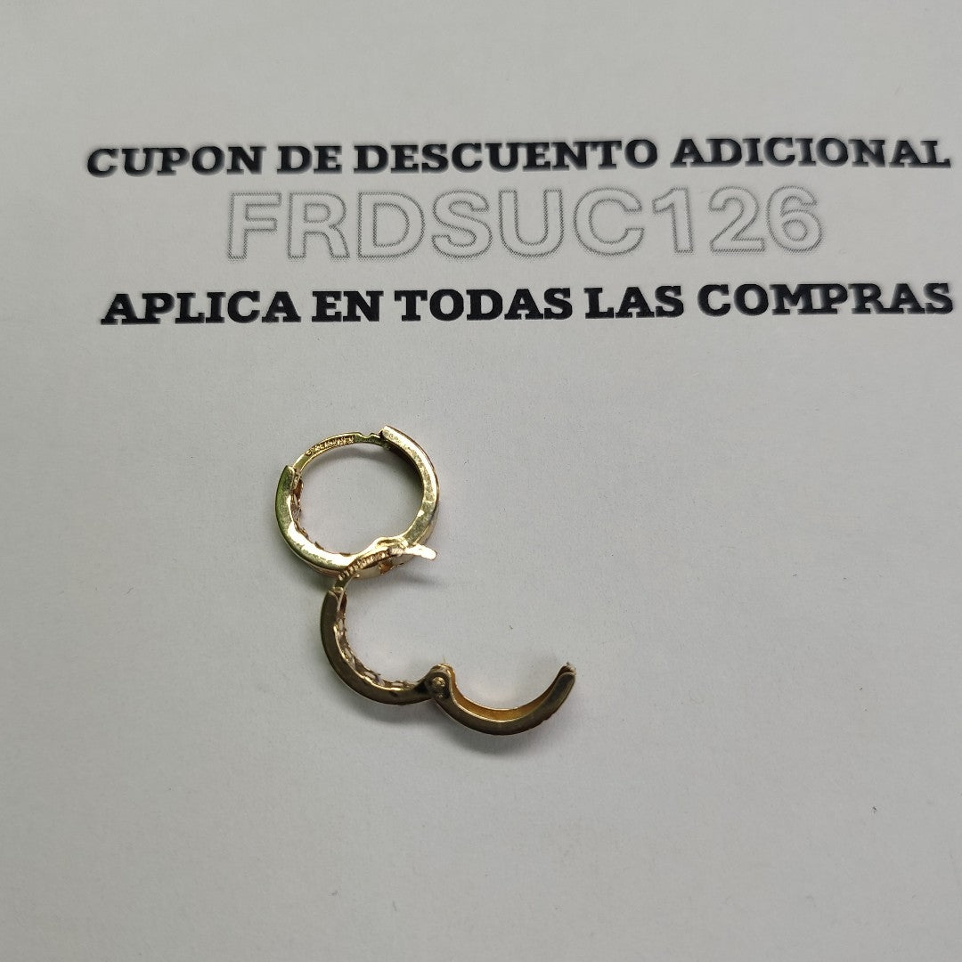 ARETES ARRACADAS C CIRCONIAS 10K 1.2 GR (NUEVO)