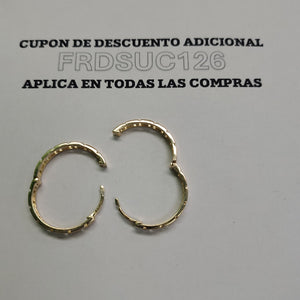 ARETES ARRACADA C GRECAS 14K 4.9 GR (NUEVO)
