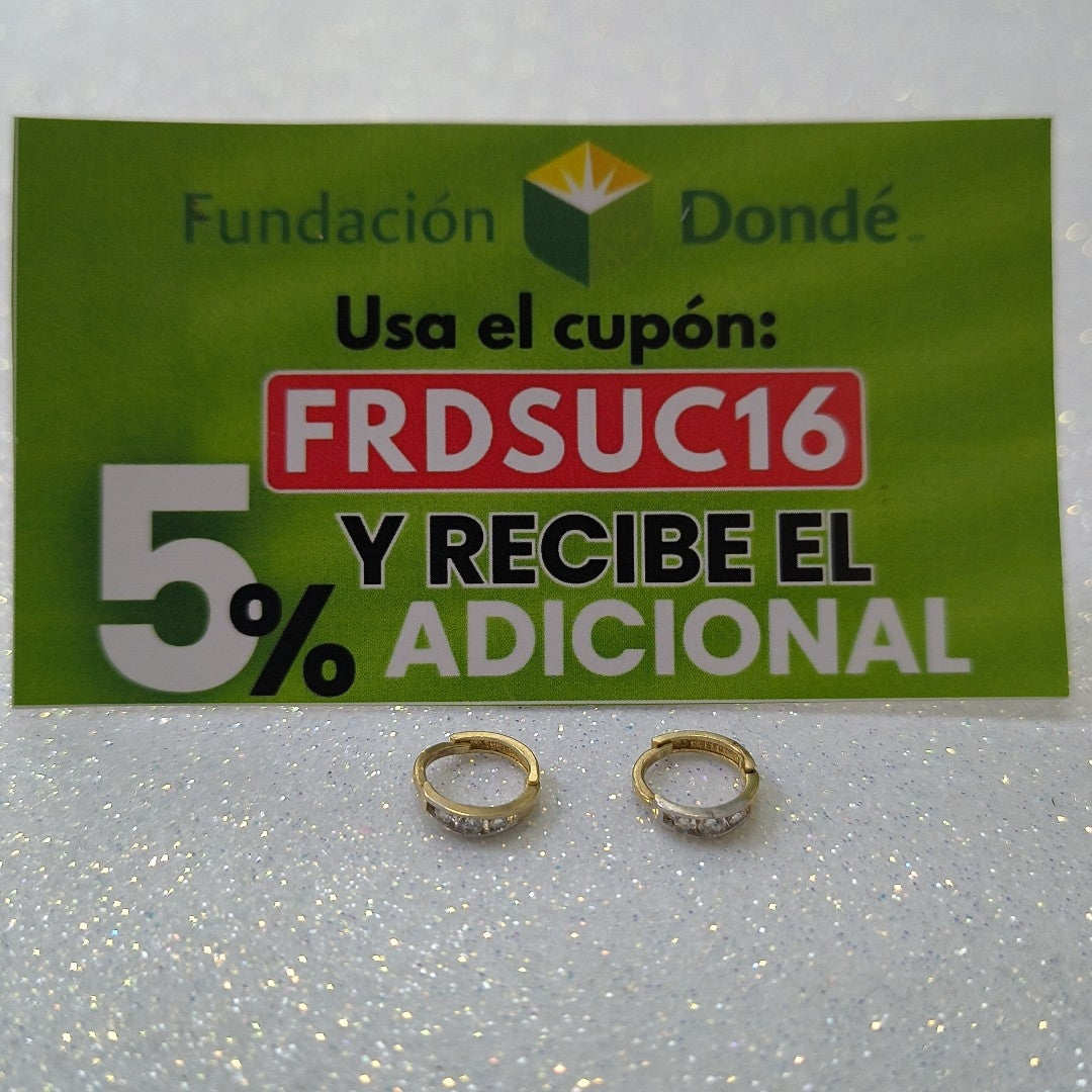 ARRACADAS PAR ORO 10 K 0.8 GRMS (SEMINUEVO)