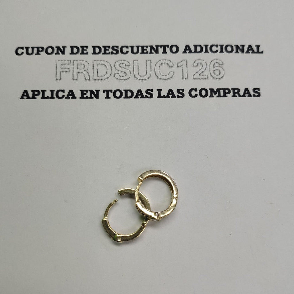 ARETES ARRACADAS C CIRCONIAS 10K 2.7 GR (NUEVO)