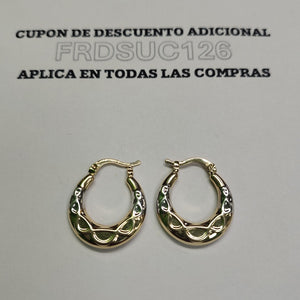ARETES ARRACADAS COMBINADAS CON INFINITO 14K 2.3 GR (NUEVO)