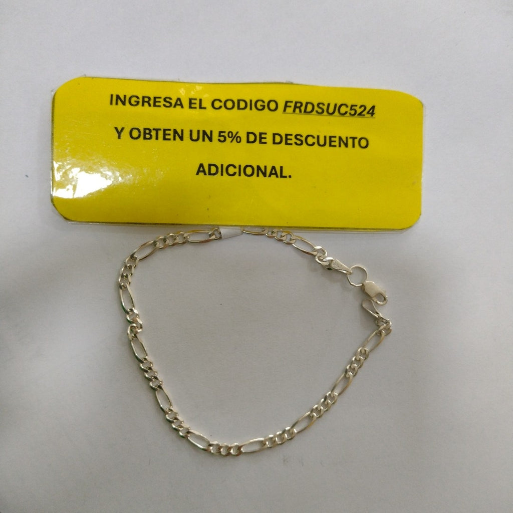 PULSERA TEJIDO 3X1 PLATA .925 18 CM 2.9 GR (NUEVO)