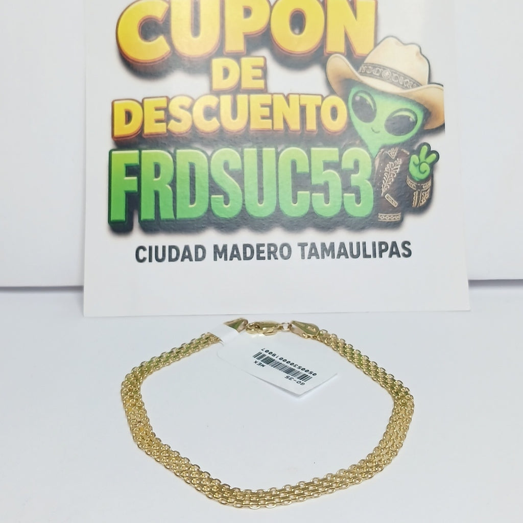PULSERA ESPECIAL 14K 21 CM 5.1 GR (NUEVO)