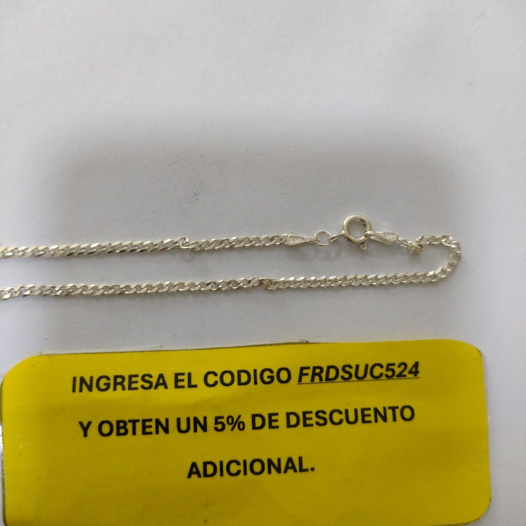 PULSERA TEJIDO BARBADA PLATA .925 18 CM 2 GR (NUEVO)