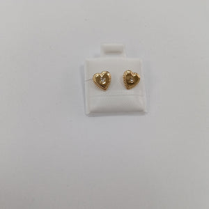 BROQUELES BROQUEL FIG CORAZON C CIRCONIA 14K 0.2614 GR (NUEVO)
