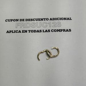 ARETES ARRACADAS LISAS 10K 1.1 GR (NUEVO)