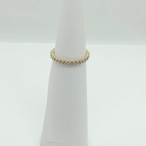 ANILLO ANILLITO CHURUMBELA C CIRCONIAS 14K 6.5 TALLA 1.9 GR (NUEVO)