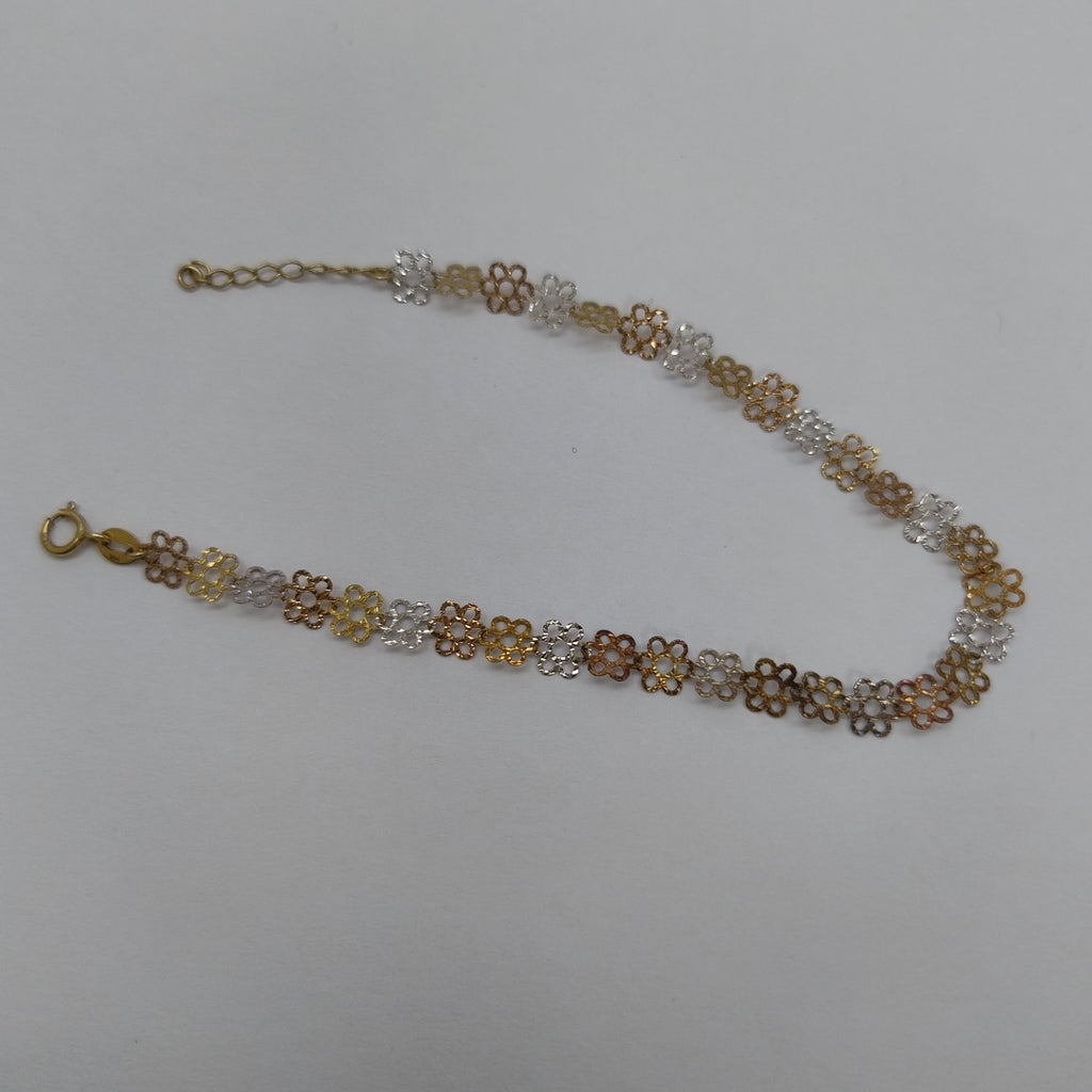 PULSERA ORO COMBINADO 14 K 1.7 GRMS (SEMINUEVO)