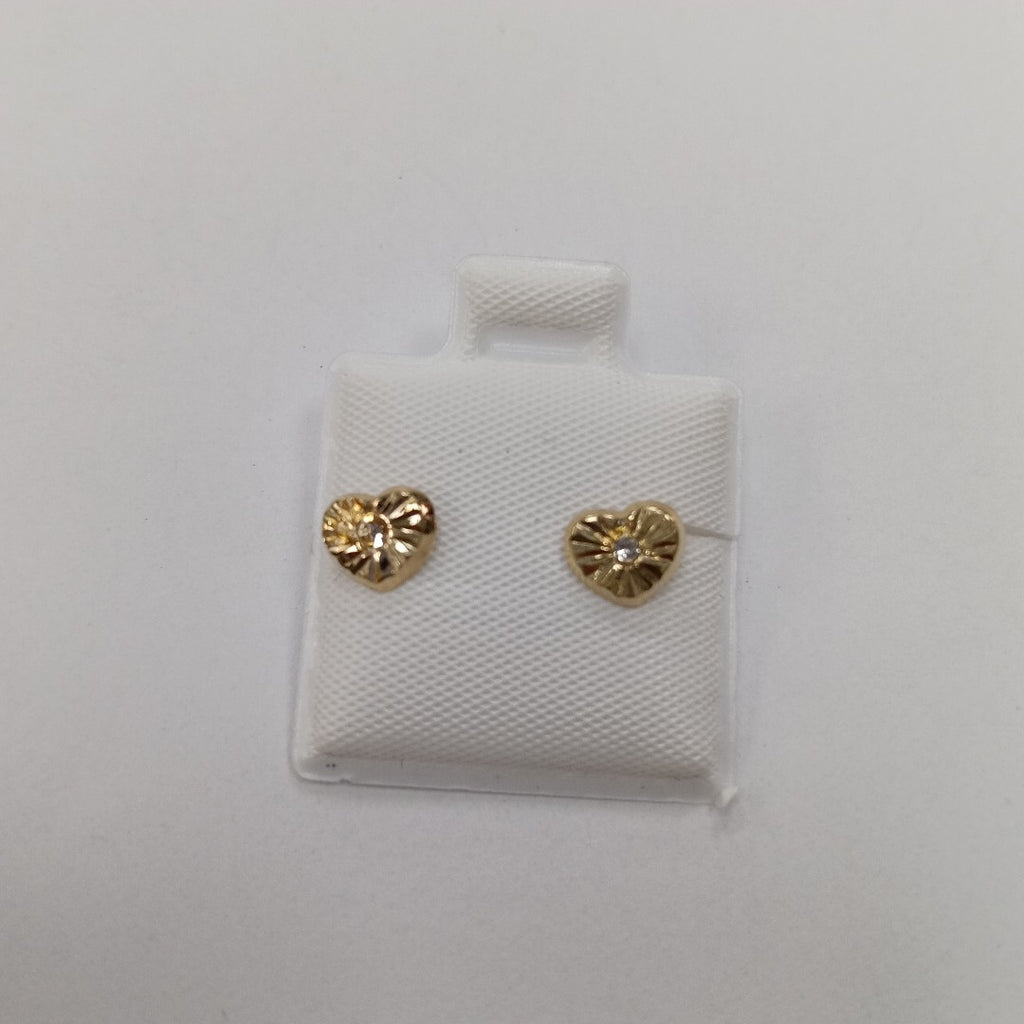BROQUELES BROQUEL FIG CORAZON C CIRCONIA 14K 0.2603 GR (NUEVO)