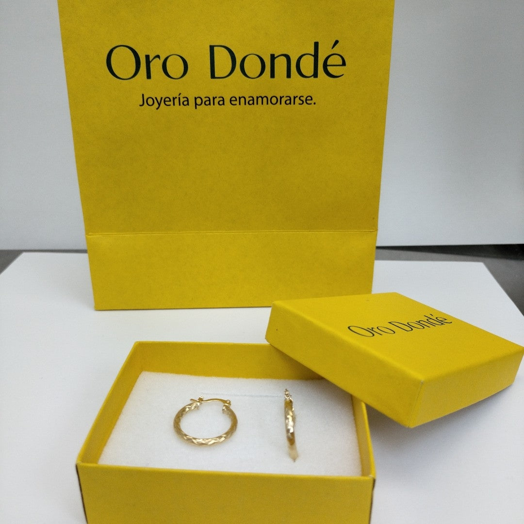 ARETES ARRACADAS LABRADAS 14K 2 GR (NUEVO)