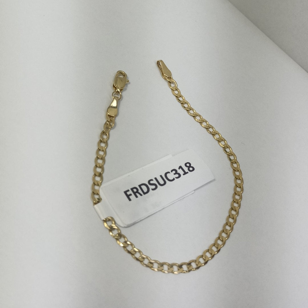 PULSERA TEJIDO BARBADA 14K 18 CM 3.3 GR (NUEVO)