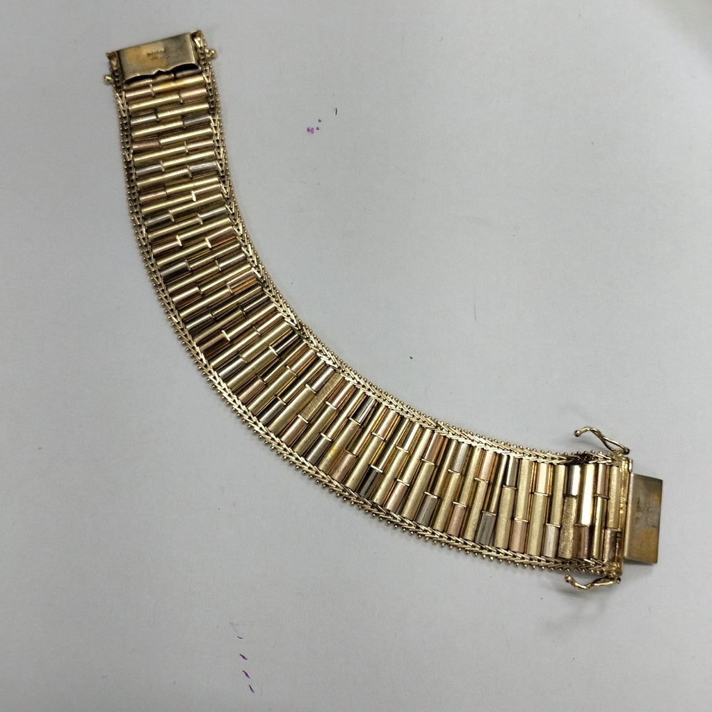 PULSERA ORO COMBINADO 14 K 31.2 GRMS (SEMINUEVO)