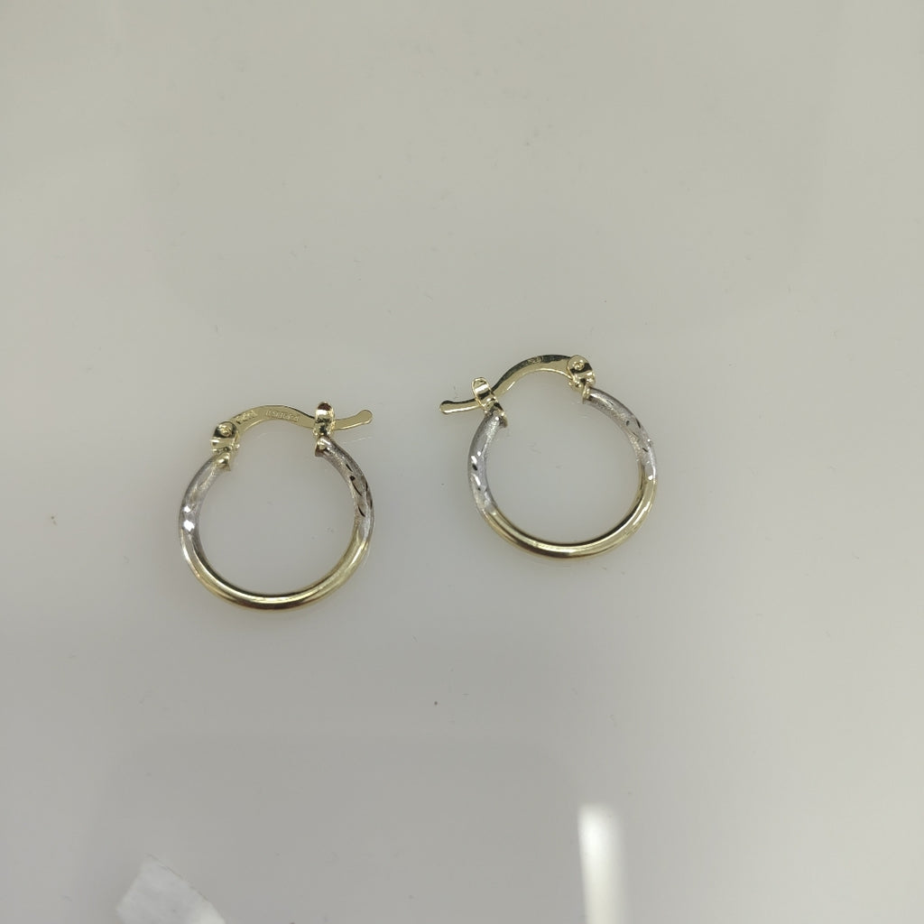 ARETES ARRACADAS COMBINADAS 14K 1.1 GR (NUEVO)