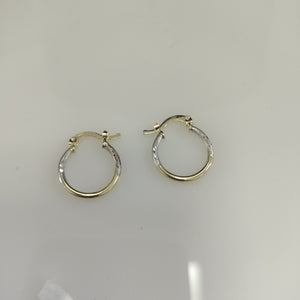 ARETES ARRACADAS COMBINADAS 14K 1.1 GR (NUEVO)
