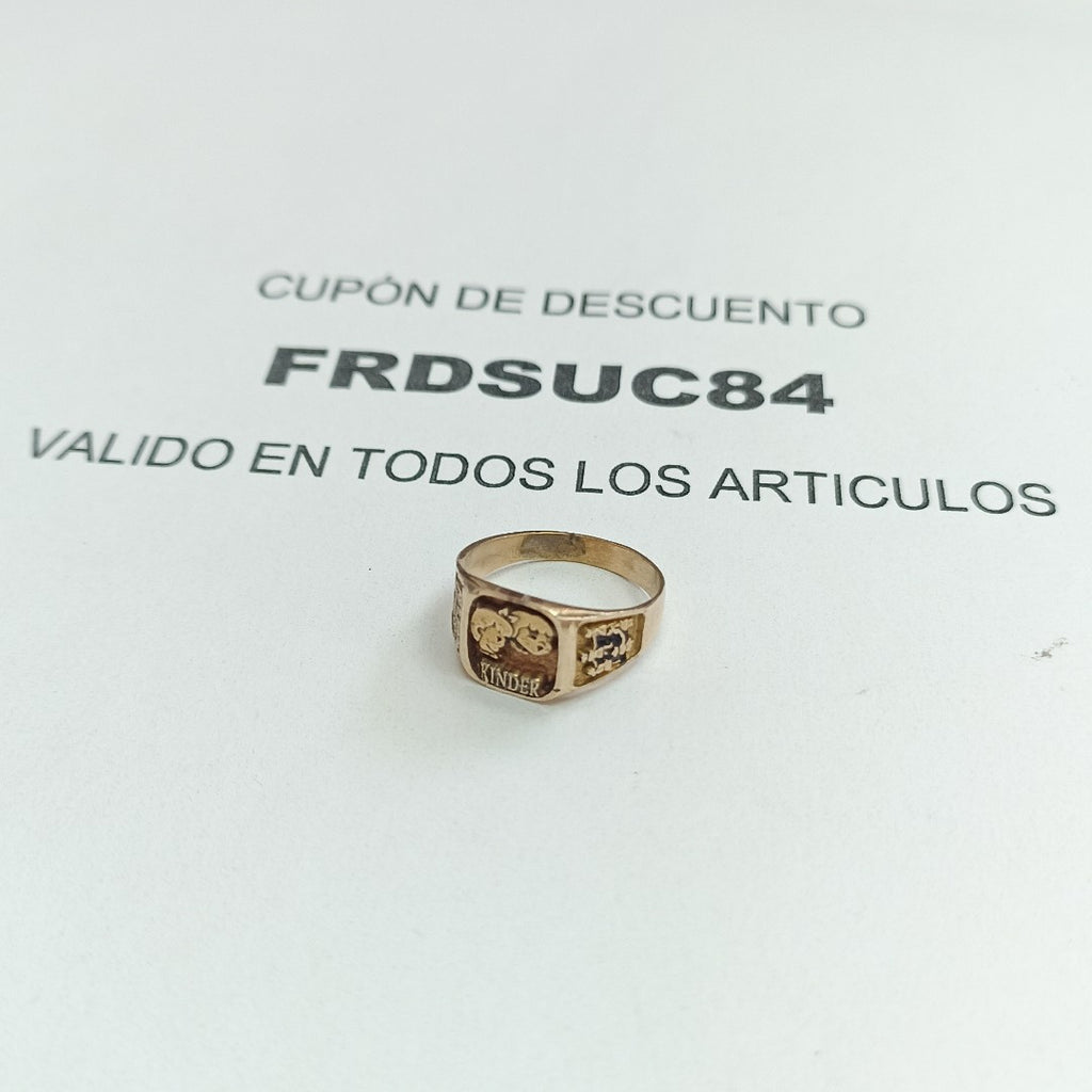 ANILLO DE GRADUACIÓN ORO 8 K 1.9 GRMS (SEMINUEVO)