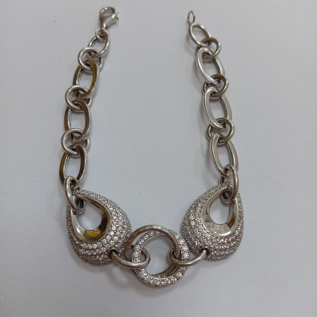PULSERA ORO BLANCO 14 K 11,30 GRMS (SEMINUEVO)