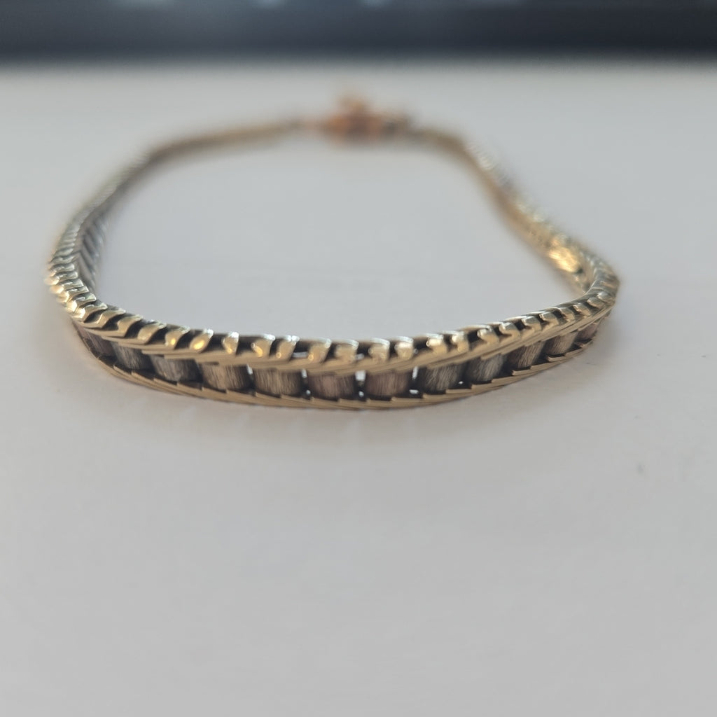 PULSERA ORO COMBINADO 10 K 9.3 GRMS (SEMINUEVO)