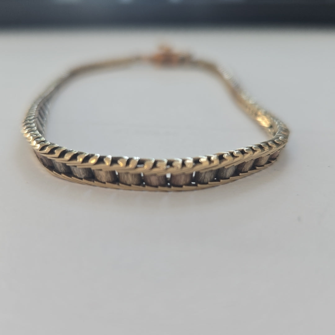 PULSERA ORO COMBINADO 10 K 9.3 GRMS (SEMINUEVO)