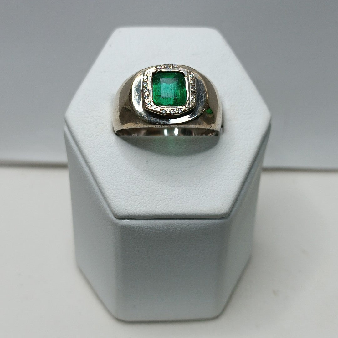 ANILLO ORO BLANCO 14 K 13.2 GRMS (SEMINUEVO)