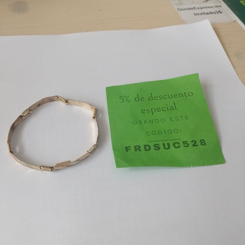 PULSERA ORO, ORO MUY BAJO, ORO COMBINADO 8 K 6.3 GRMS (SEMINUEVO)