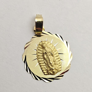 DIJE MEDALLA RELIGIOSA 14K 0.7 GR (NUEVO)